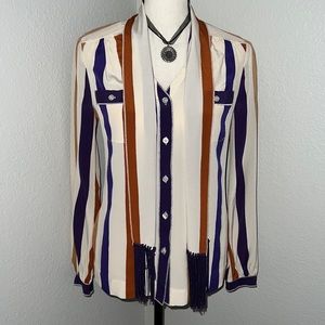 Tory Burch Women Silk Blouse sz 2